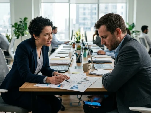 Business professionals experiencing communication friction due to poor listening habits (AI Generated Image)
