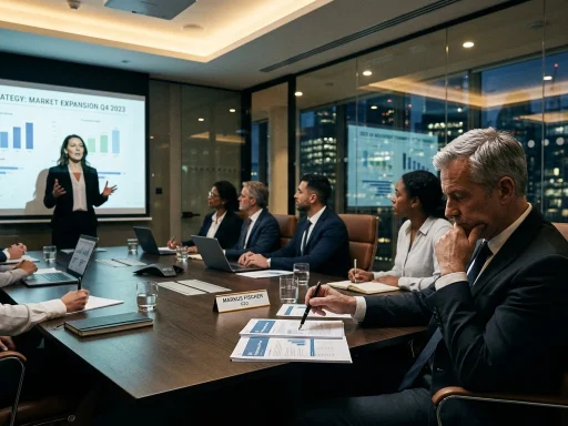 Boardroom executive demonstrating disengagement and impatience during a presentation (AI Generated Image)